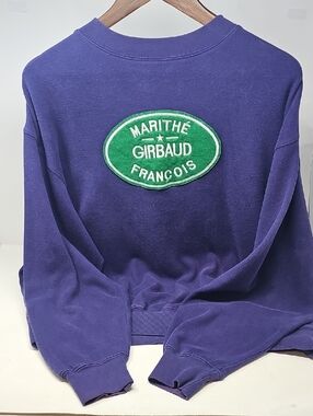 Vintage Marithé Girbaud Purple Sweatshirt with Green Patch
